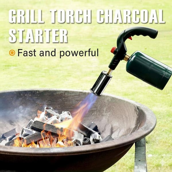 JFVKAF Handheld Metal Propane Torch Gun Adjustable Flame Kitchen