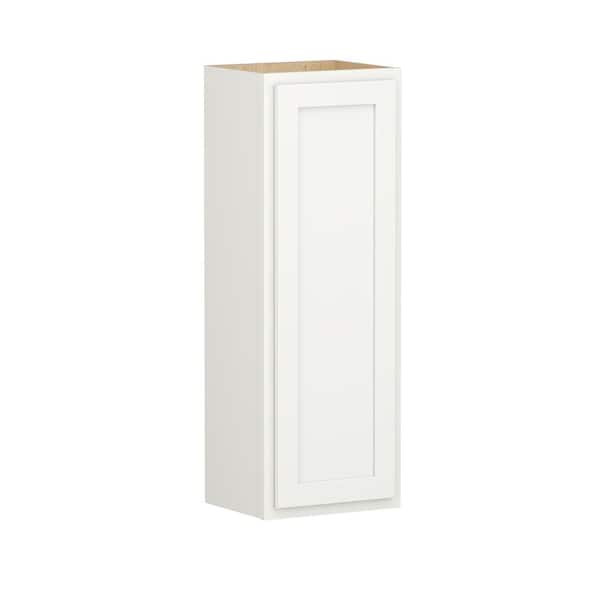 SIMPLY WOODMARK PRO Shaker Partial Overlay 15 in. W x 12 in. D x 42 in. H Plywood Assembled Wall Kitchen Cabinet in Linen White