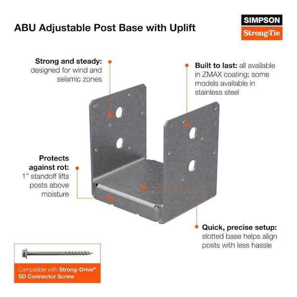 Simpson Strong-Tie ABU Hot-Dip Galvanized Adjustable