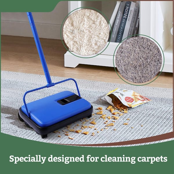 Manual Carpet Sweeper Cordless Carpet Cleaner for Rugs and Carpets