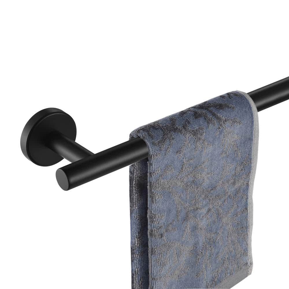 Matte Black 33" Stainless Steel Wall Mounted Towel Bar