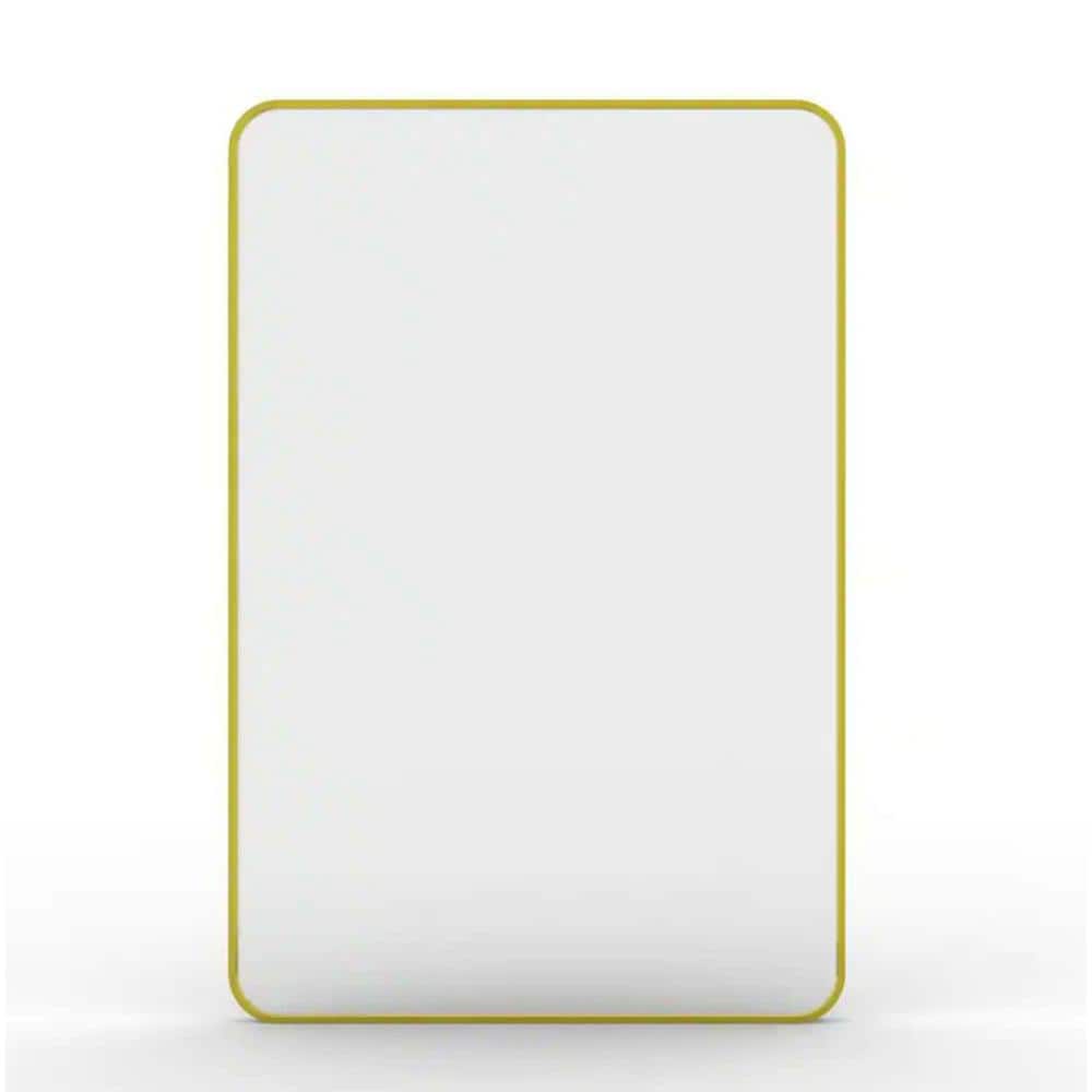 24 in. W x 36 in. H Aluminum Rectangular Framed Wall Bathroom Vanity Mirror