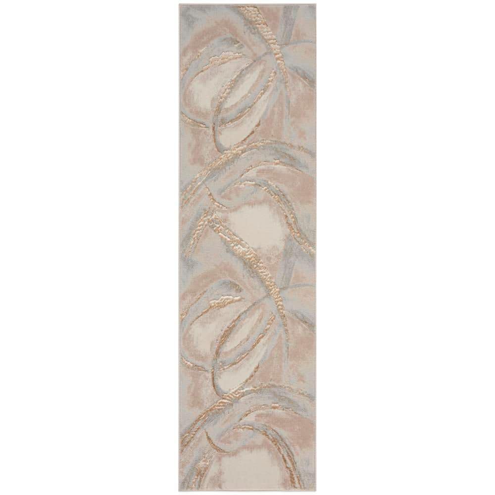 Splash Beige Grey 2 ft. x 10 ft. Brushstroke Contemporary Area Rug price history on PriceWatchPro