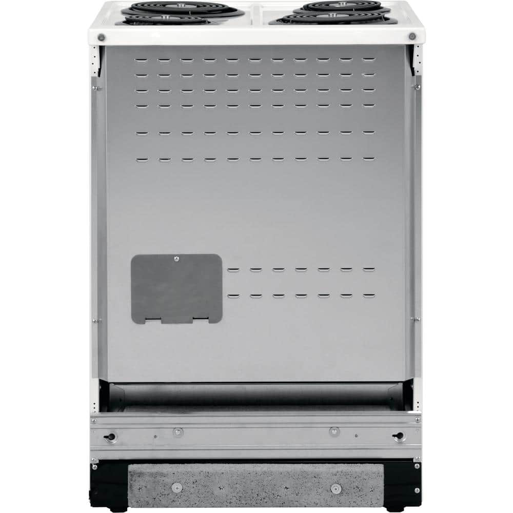 24-inch White Porcelain-Enamel Freestanding Electric Range