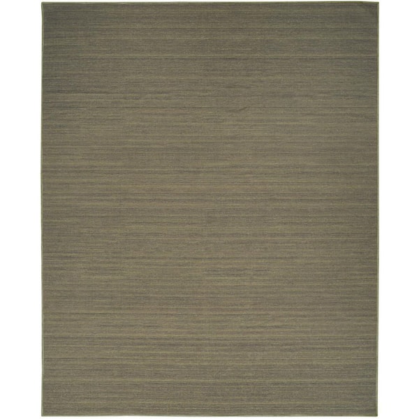 8 ft. x 10 ft. Green Abstract Washable Area Rug