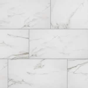 Michelangelo Calacatta Rectified 12 in. x 24 in. Porcelain Floor and Wall Tile (13.3 sq. ft. /case)
