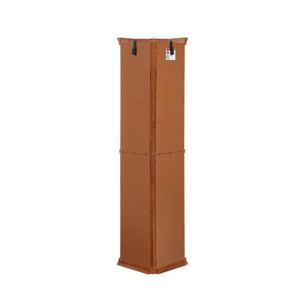 FUNKOL 31.5 in x 16 in x 40 in White Classic 2-Tier MDF Ready to Assemble Kitchen Cabinet with 1 Open and 1 Closed Levels