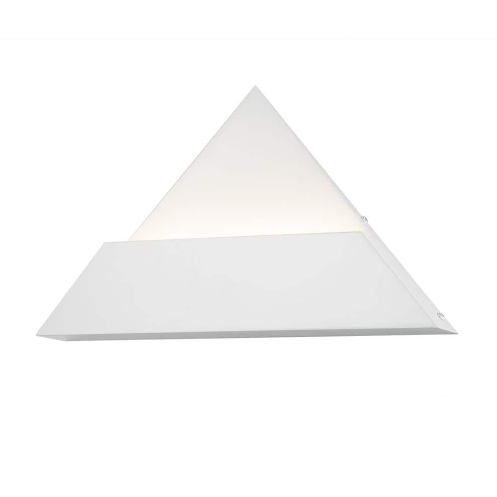 Justice Prism ADA Triangle in. White LED Wall Sconce - The Home Depot
