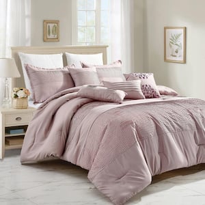 7-Piece All Season Bedding Queen Size Comforter Set Ultra Soft Polyester Elegant Bedding Comforters
