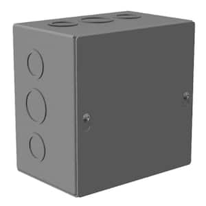 6 in. W x 6 in. H x 4 in. D NEMA 1 Carbon Steel Indoor Screw Cover, Wall Mount Box, 1-Pack