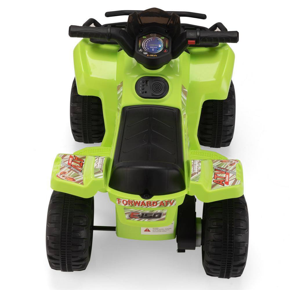 Green and Black 6-Volt Kids Ride-On ATV Car