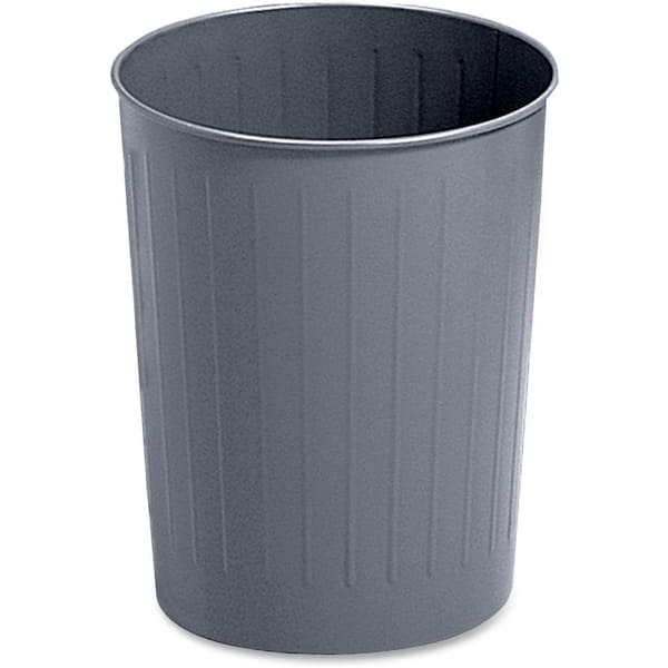 5.88 Gal. Charcoal Steel Wastebasket