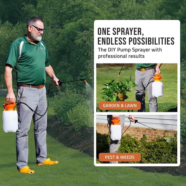 Oyezvary 1 gal. Handheld Garden Pump Sprayer with 52" Oyezvary 1 gal. Handheld Garden Pump Sprayer with 52"