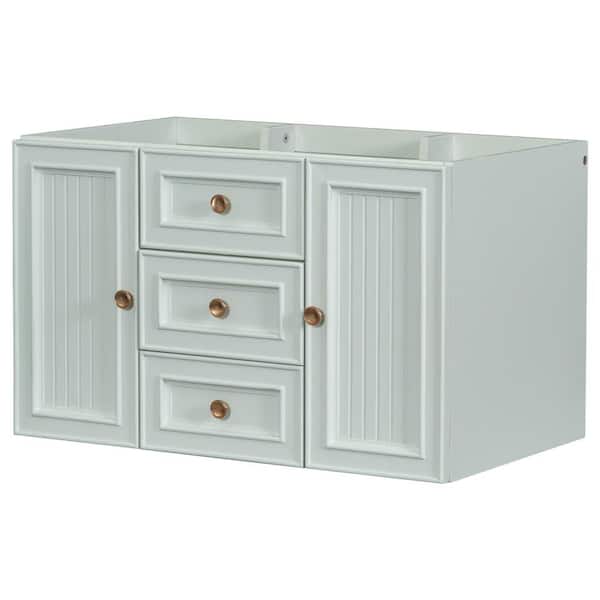 FAMYYT 29.3 in. W x 17.9 in. D x 18 in. H Floating Bath Vanity Cabinet without Top in Green
