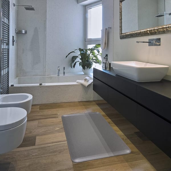 60x40cm Soft, Anti-mold Bath Mat, Machine Washable, Suitable For Bathroom  Floor, Grey