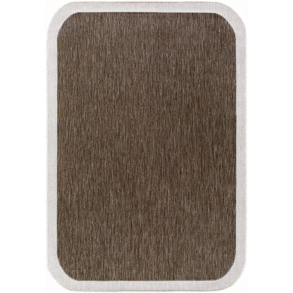 Miami Beach Dark Brown Traditional Solid Color 5 ft. 3 in. x 7 ft. Indoor/Outdoor Area Rug price history on PriceWatchPro