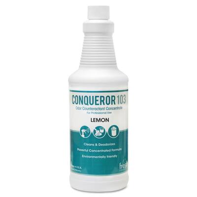 32 oz. Bottle Lemon Conqueror 103 Odor Absorber Counteractant Concentrate (12/Carton)