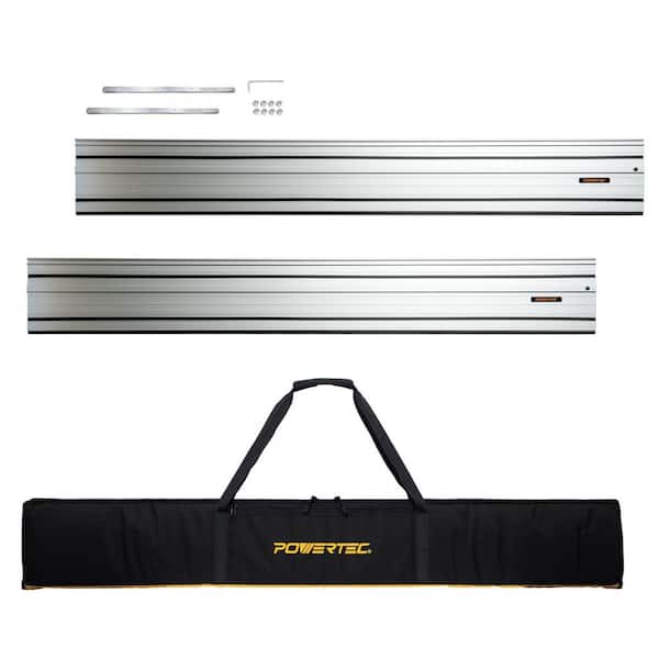 110 in. Guide Rail Set for Kreg Track Saws for Repeatable Rip Cuts & Crosscuts-2x55" Rails, Connectors & Carry Bag