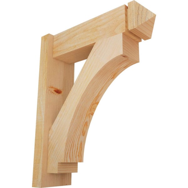 Ekena Millwork 6 in. x 24 in. x 20 in. Douglas Fir Imperial Arts and Crafts Rough Sawn Outlooker