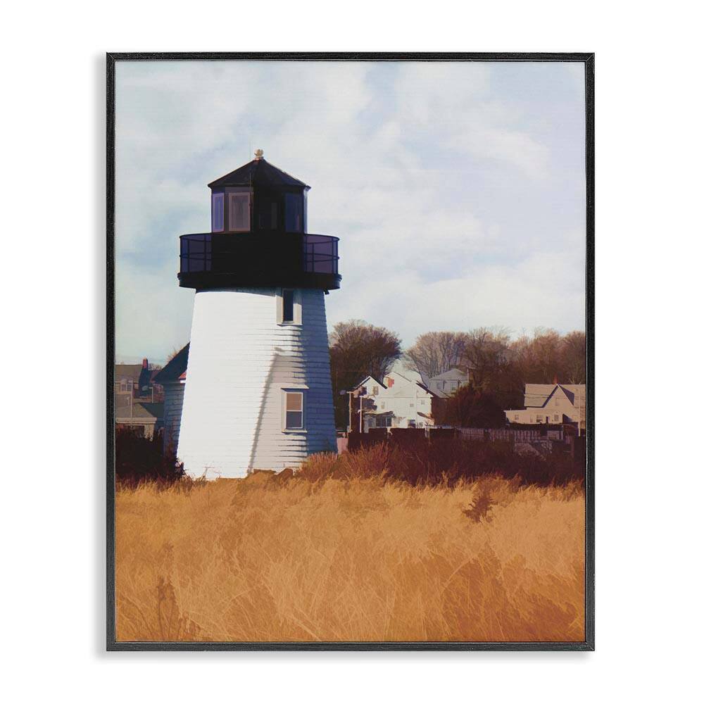 Hyannis Lighthouse Landscape by Graffi*tee Studios Black Framed Nature Giclee Art Print 14 in. x 11 in. price history on PriceWatchPro
