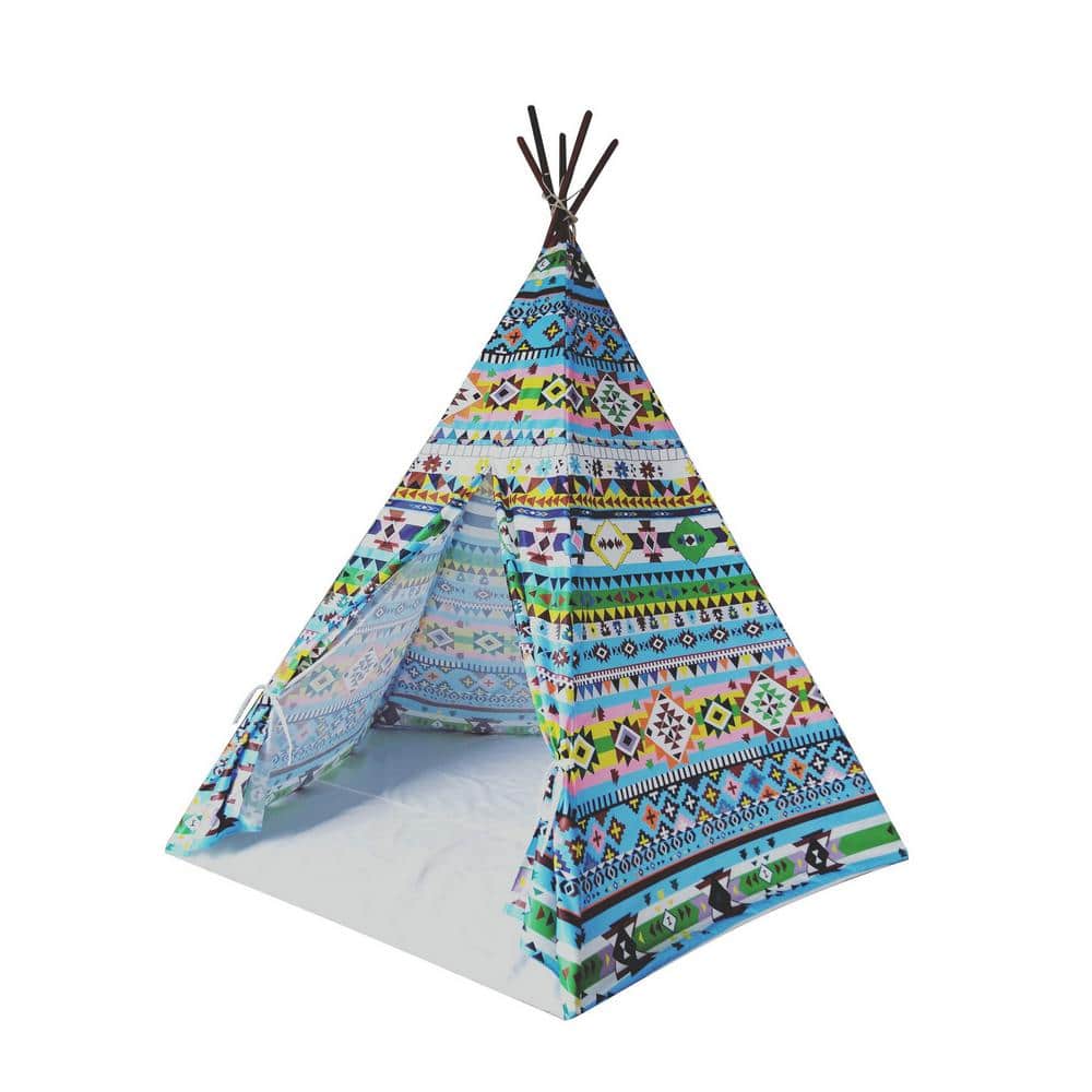 Ejoy 8 ft. Tall Super Large Natural Cotton Canvas Teepee