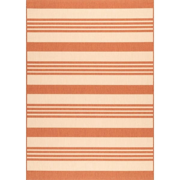 nuLOOM Robin Terracotta 4 ft. x 6 ft. Indoor/Outdoor Patio Area Rug