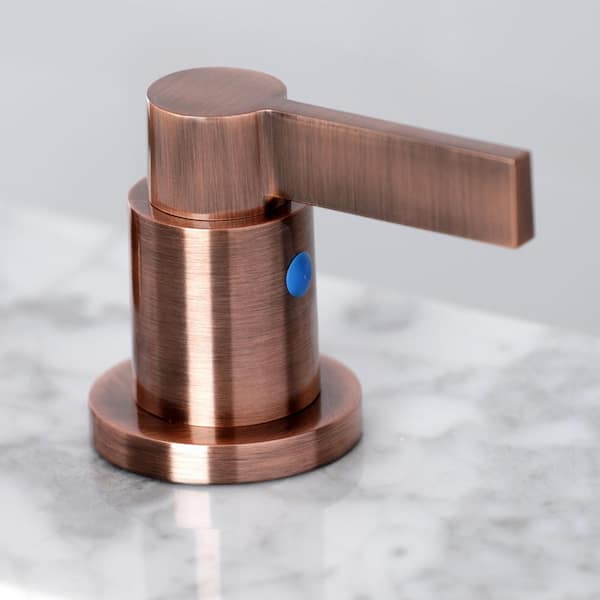 NuvoFusion 8 in. Widespread 2-Handle Bathroom Faucet in Antique Copper