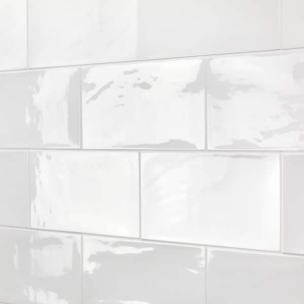 Ivy Hill Tile Barbados White 5 in. x 10 in. 9mm Polished Ceramic Wall Tile (30 pieces / 9.9 sq. ft. / box) Ivy Hill Tile Barbados White 5 in. x 10 in. 9mm Polished Ceramic Wall Tile (30 pieces / 9.9 sq. ft. / box)