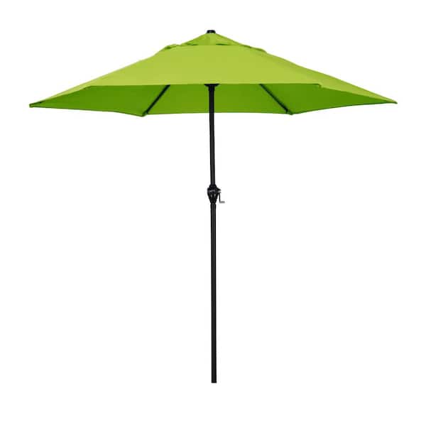 Astella 9 ft. Steel Market Push Tilt Patio Umbrella in Polyester Lime Green