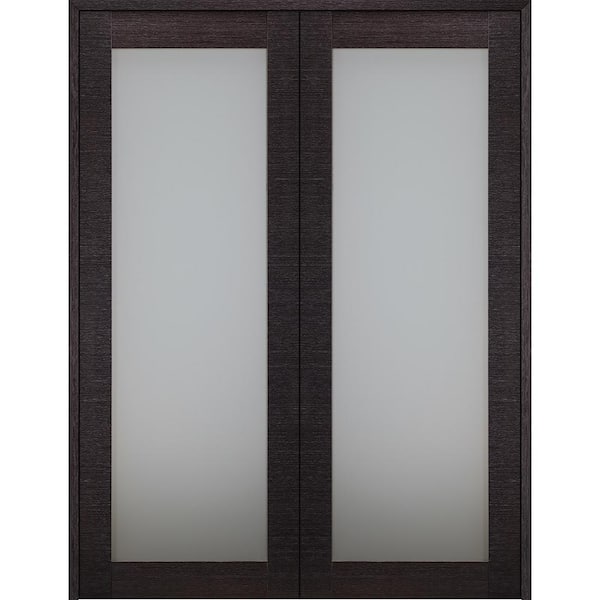 Belldinni Avanti 207 48 in. x 83.25 in. Both Active Black Apricot Composite Wood Double Prehung Interior Door