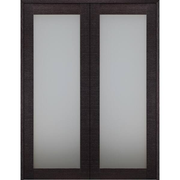 Belldinni Avanti 207 48 in.x 92,5 in. Both Active Black Apricot Composite Wood Double Prehung Interior Door
