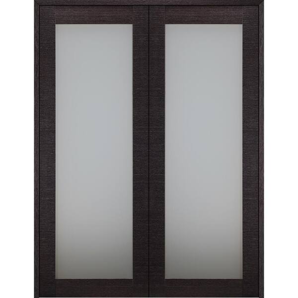 Belldinni Avanti 207 36 in. x 92,5 in. Both Active Black Apricot Composite Wood Double Prehung Interior Door