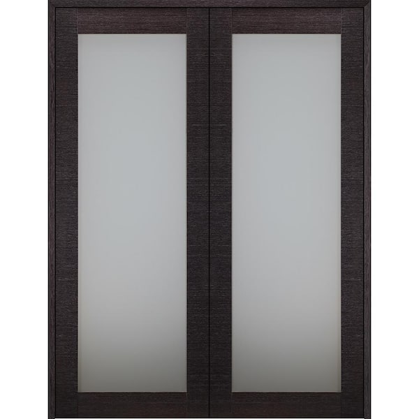 Belldinni Avanti 207 64 in. x 92.5 in. Both Active Black Apricot Composite Wood Double Prehung Interior Door