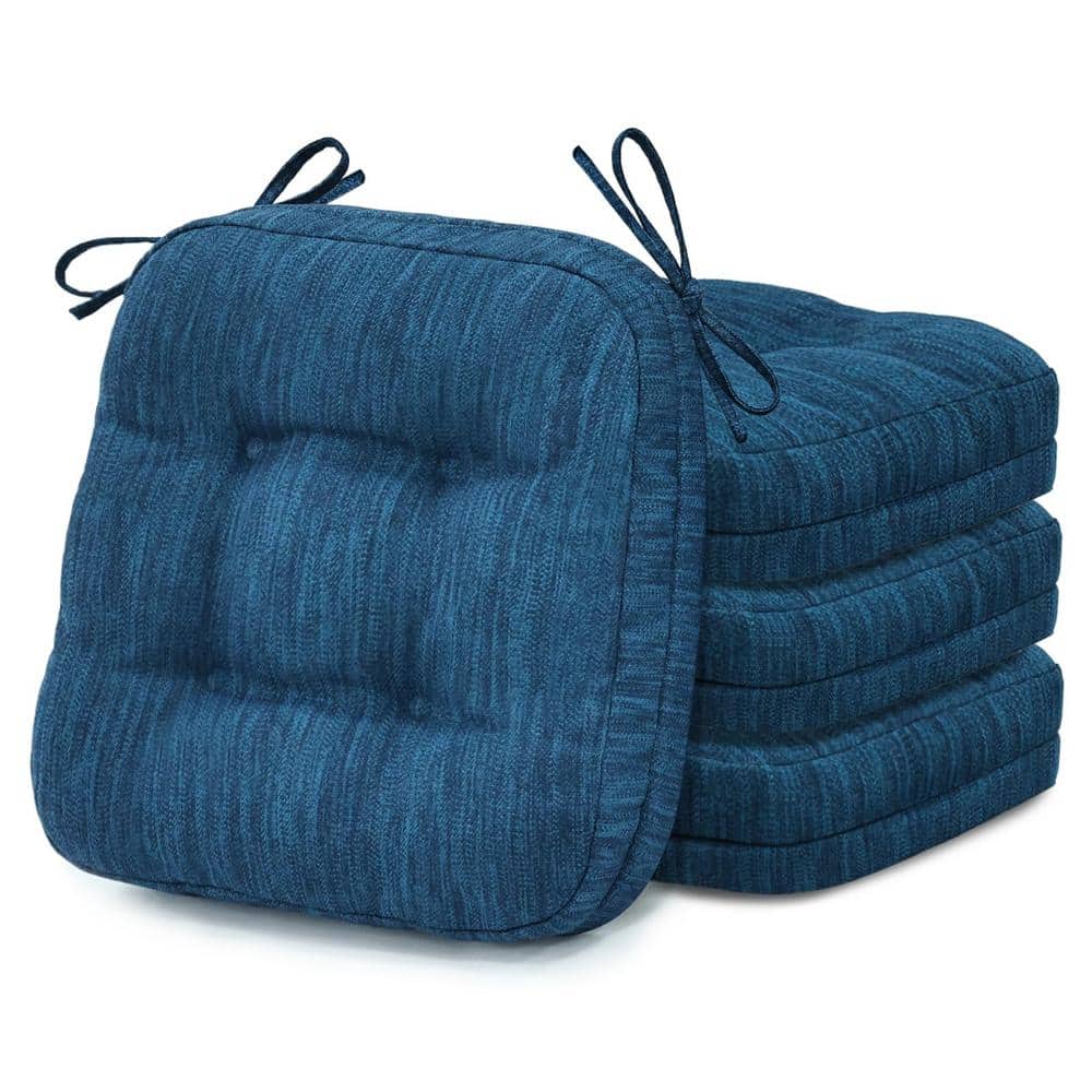 16 in. x 16 in. x 3.5 in. Square Outdoor Non-Slip Memory Foam Seat Cushions