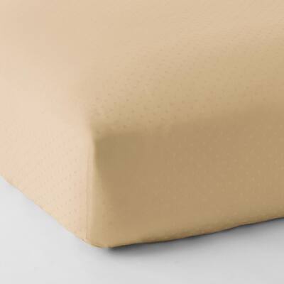 Legends Luxury Dot Topaz 500-Thread Count Cotton Sateen Twin XL Fitted Sheet