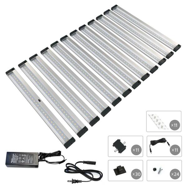 Eshine 12 In Led 6000k Black Under Cabinet Lighting Dimmable Hand Wave Activated Pack 83 Qykm U5xo The Home Depot Eshine 12 In Led 6000k Black Under, Home Depot Under Cabinet Lighting
