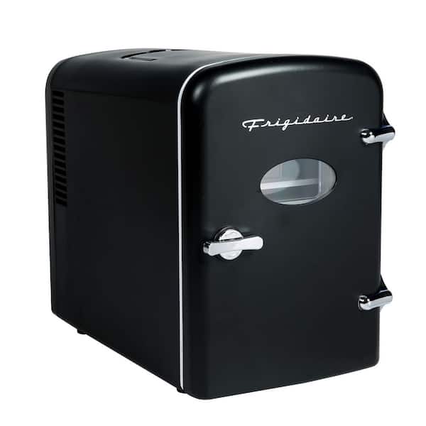 12 in. 1 cu. ft. 9-Can Retro Mini Refrigerator in Black