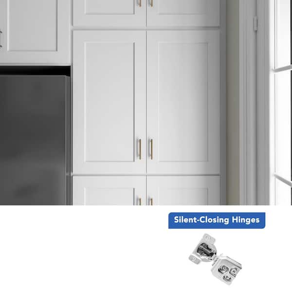 36 in. W x 24 in. D x 36 in. H Ready to Assemble Solid Wood Shaker Pantry Kitchen Cabinet in Oak