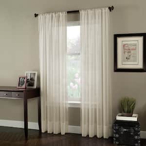Soho Voile Oyster 59 In. W X 144 In. L Rod Pocket Curtain Panel