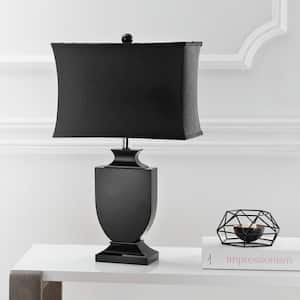 Darcy 23.5 in. Black Crystal Urn Table Lamp with Black Shade
