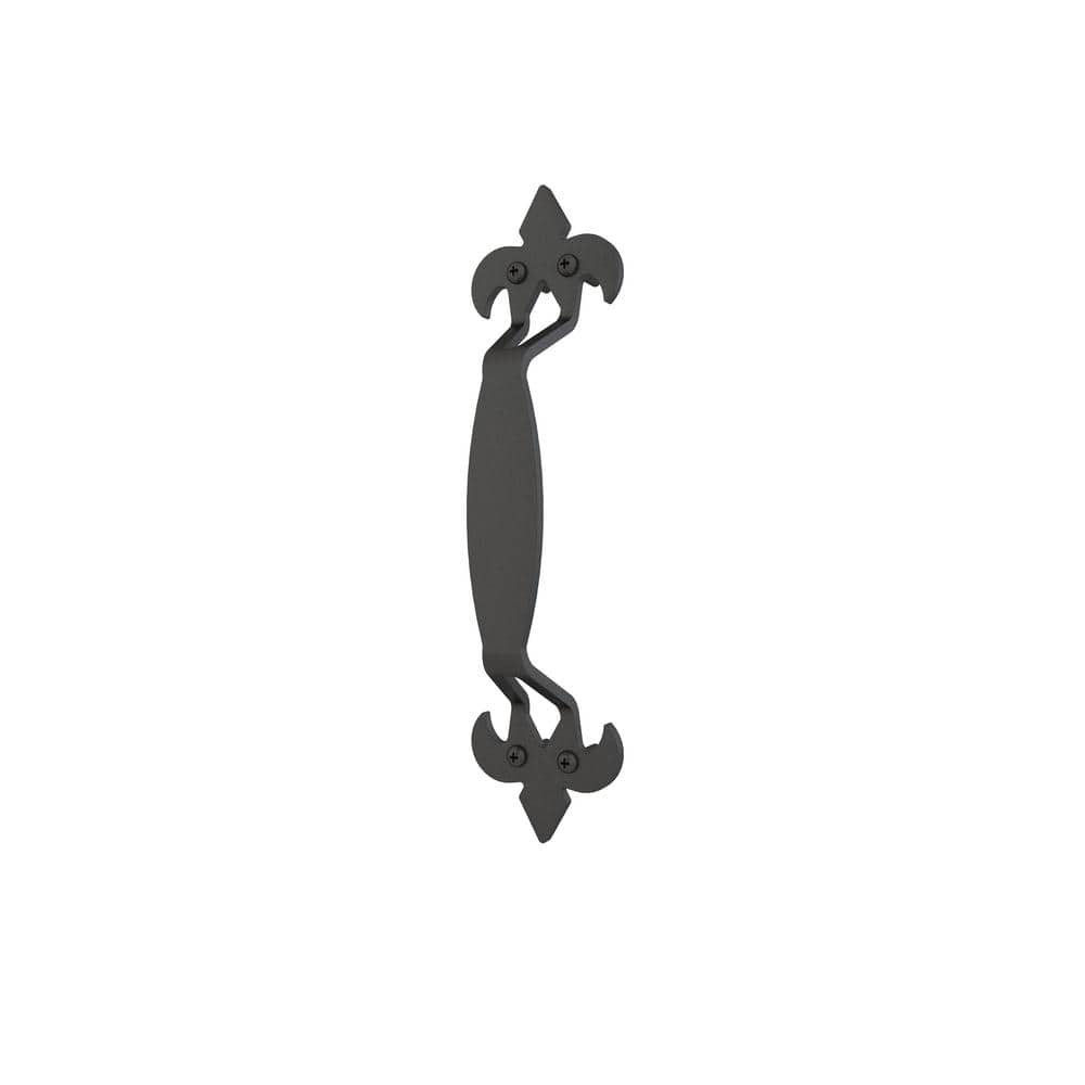 10-7/8 in. Barons Matt Black Barn Door Handle Fleur de Lis Profile Includes Mounting Hardware price history on PriceWatchPro