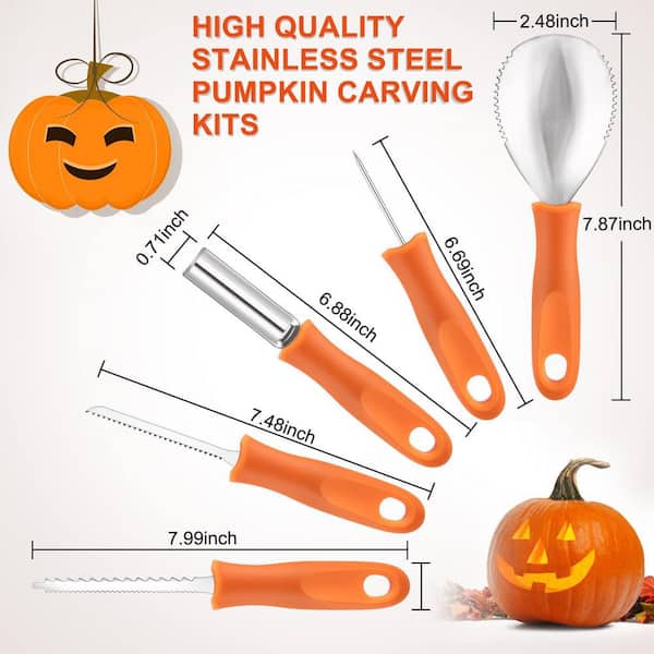 N/A Professional Pumpkin Carving Kits w/13-Piece Stainless Steel