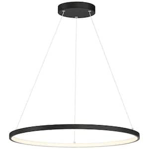 Integrated LED Matte Black Pendant