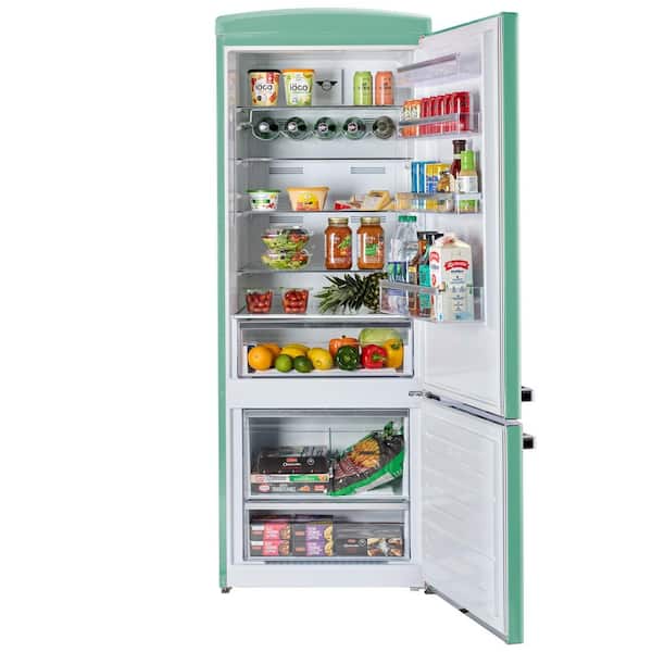 UNIQUE Classic Retro 28 in. 16.7 cu. ft. Frost Free Bottom