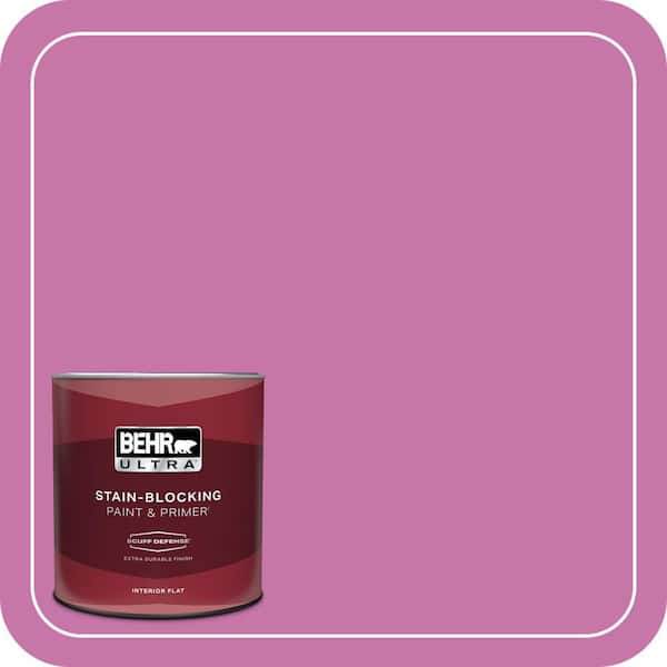 BEHR ULTRA 1 qt. #680B-5 Strawberry Freeze Extra Durable Flat Interior Paint & Primer