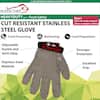 KLEEN CHEF Extra Large, Other, Reusable Stainless Steel, Cut Resistant Food  Preparation Gloves, 9 in., Silver, (2-Pack) BLKC-SSCRG-XL-2 - The Home Depot