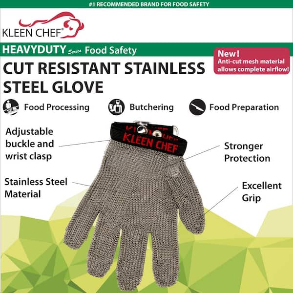 Life Protector Gray Food Safe Cut Resistant Gloves Level 5 Small 1 count box