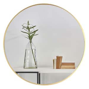 Round Gold Framed Decorative Wall Mirror ( 24 in. H x 24 in. W )