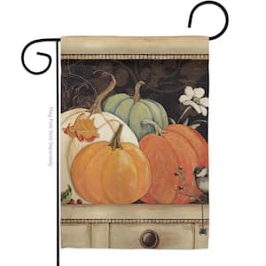 13 in. x 18.5 in. October Pumpkins Garden Flag Double-Sided Fall Decorative Vertical Flags