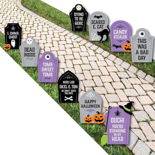 Big Dot of Happiness 11.25 in. H Cute and Colorful Tombstones ...